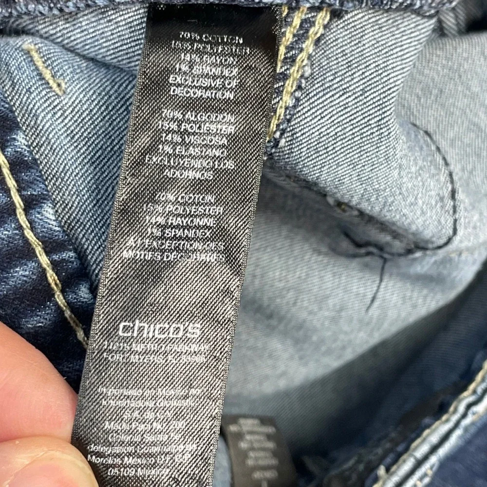 Chico's Blue So Lifting So Slimming Crop Jeans Women Size 1